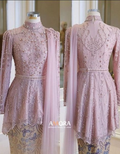 Kebaya Pink, Model Kebaya Wisuda, Kebaya Peplum, Kebaya Simple, Kebaya Modern Hijab, Model Dress Kebaya, Kebaya Lace, Model Kebaya Modern, Kebaya Hijab