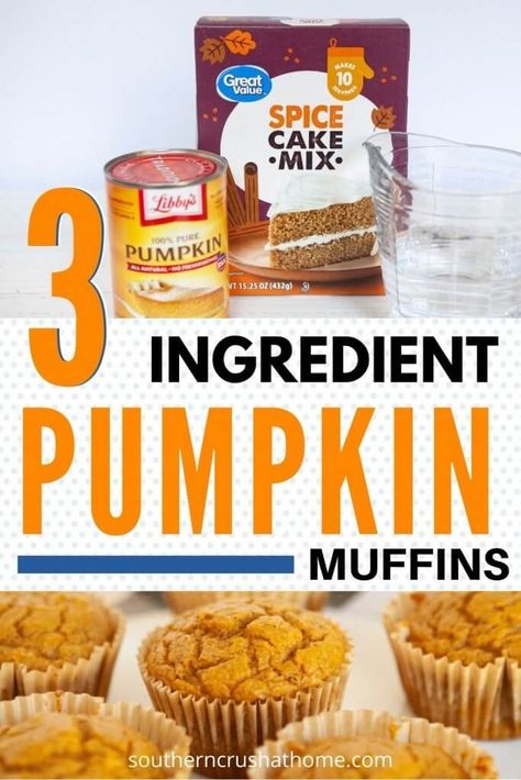 Spice Pumpkin Muffins, Pumpkin 2 Ingredient Muffins, 2 Ingredient Pumpkin Spice Muffins, Weight Watchers Pumpkin Cream Cheese Muffins Recipes, 2 Ingredient Pumpkin Cupcakes, Cake Mix Pumpkin Muffins 3 Ingredients, Two Ingredient Pumpkin Muffins, Mini Pumpkin Muffins With Cream Cheese, Easy Pumpkin Muffins 2 Ingredients