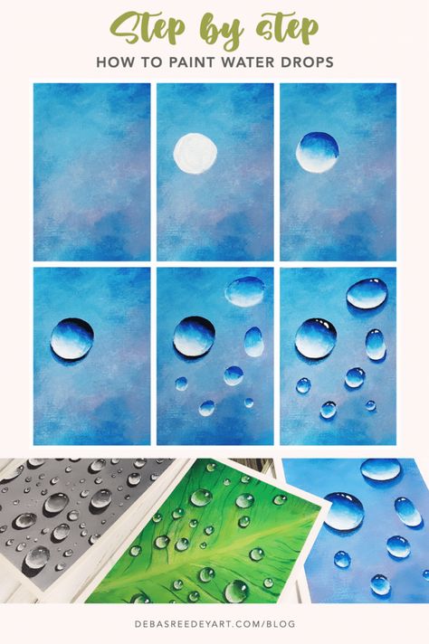 How To Paint Water, Blending Colors, Textiles Sketchbook, Paint Water, Homemade Art, Acrylic Painting Techniques, Step By Step Painting, Art How, Diy Canvas Art Painting