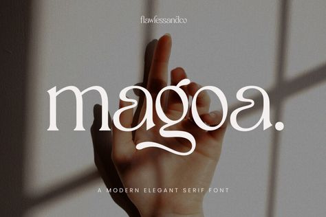 Download Magoa font for iOS, Android, macOS, or Windows for free in OTF and TTF formats for personal and commercial use here. Magoa is a modern elegant serif, with some connected letters that are perfect for branding materials, t-shirt, logo, poster, photography, quotes, and many more. Modern Serif font type to complete your display creation […] The post Magoa Font appeared first on FreeFontDL. Luxury Symbol, Kombinasi Font, Typeface Alphabet, Typographie Logo, Number Font, Tattoo Number, Police Logo, Boho Fonts, Typographie Inspiration