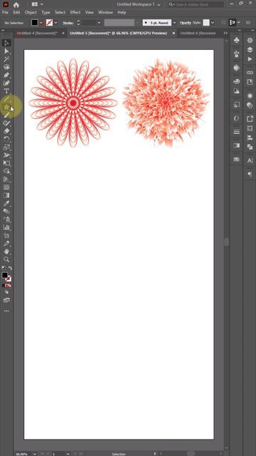 How To Make Flowers In Adobe Illustrator, Adobe Illustrator Blend Tool, Flower Illustrator Tutorial, Blend Tool Illustrator, Pen Tool Illustrator, Graphic Design Video, Blend Tool, Mesh Tool, Photoshop Tutorial Graphics