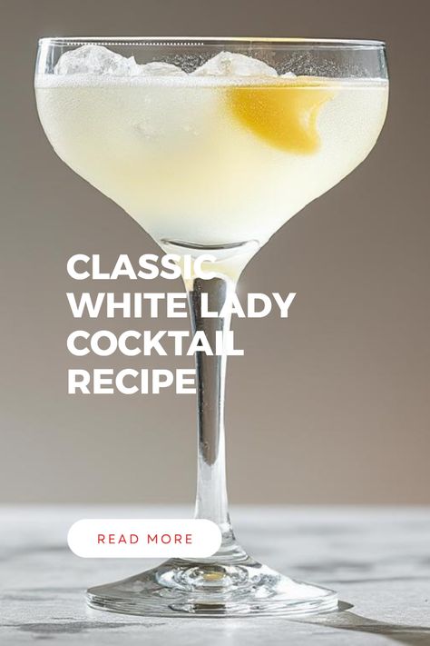 Looking for a refreshing cocktail with a rich history? The White Lady Cocktail is a classic gin sour that's perfect for any occasion! This delightful drink, made from gin, lemon juice, and a touch of sweetness, hails from the iconic Harry's New York Bar in Paris in the 1920s. Whether you're entertaining guests or enjoying a night in, this sharp and flavorful cocktail will surely impress. Join the mixology journey and explore the enticing flavors of a cocktail that never goes out of style! The White Lady Cocktail, Gin Drinks Easy Classic Cocktails, Easy Empress Gin Cocktail, Gin Lemon Cocktail, Empress Gin Cocktail, Savory Gin Cocktail, White Lady Cocktail, Clover Club Cocktail, Empress 1908 Gin Cocktails