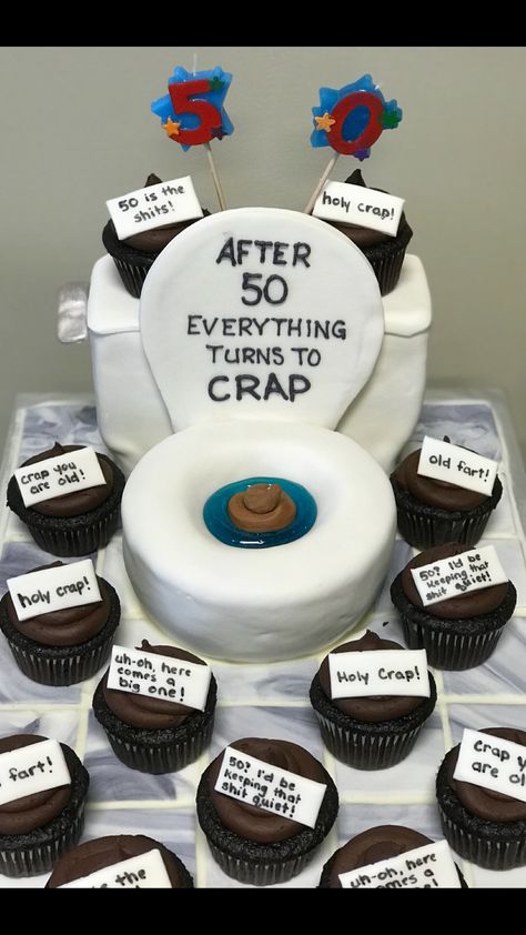 Old Men Birthday Cake, Toilet Cake Ideas, Toilet Cakes Funny, Cakes For 50th Birthday Men, 60th Birthday Cake Ideas For Dad, 50 Th Birthday Cake For Men, Funny Birthday Cakes For Adults, Toilet Cake, 60th Birthday Cake For Men