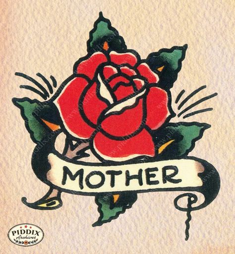 Traditional Tattoo Painting, American Traditional Rose, Sailor Jerry Tattoo Flash, Desenhos Old School, Old School Rose, Lion Art Tattoo, Americana Tattoo, Vintage Tattoo Design, Sailor Jerry Tattoos