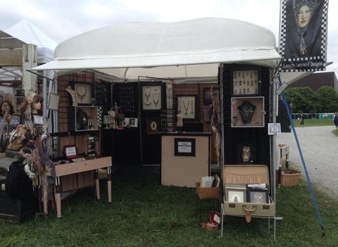 Laurie Leonard Booth Layered Table, Rustic Jewelry Organizer, Craft Booths, Jewerly Display, Craft Fair Booth Display, Jewelry Booth, Wood Jewelry Display, Jewerly Displays, Craft Fairs Booth