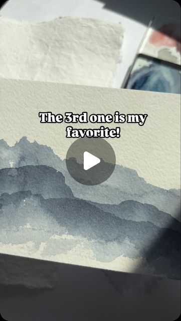 Easy Watercolor Mountains, Watercolor Art Mountains, Watercolor Mountains Tutorial, Watercolor 101, Watercolor Mountain Landscape, Watercolor Landscape Tutorial, Mountain Scape, Master Watercolor, Watercolor Nature