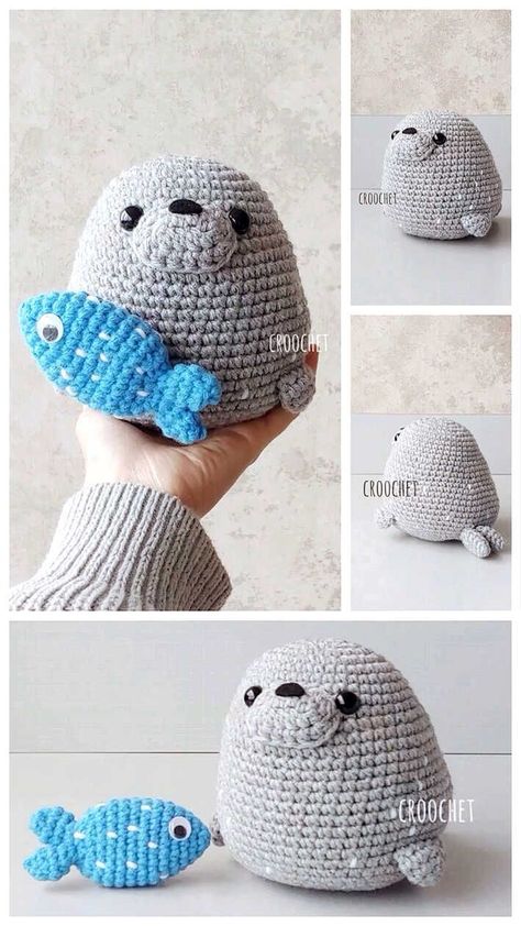 You can find interesting ideastutorials and crochet tutorials about amigurumi here. Sea Lion Crochet Pattern Free, Crochet Walrus Pattern Free, Seal Amigurumi Free Pattern, Free Seal Crochet Pattern, Walrus Crochet Pattern Free, Seal Crochet Pattern Free, Crochet Seal Pattern Free, Crochet Walrus, Amigurumi Seal