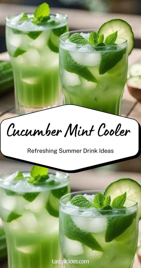 cucumber summer drink recipe ideas minted drink ideas refreshing summer drinks ideas summer drinks nonalcoholic ideas nonalcoholic drink ideas for summer Refreshing Drinks Nonalcoholic, Green Tea Recipes Healthy, Refreshing Summer Drinks Nonalcoholic, Cold Tea Recipes, Summer Drinks Nonalcoholic, Cucumber Health Benefits, Drinks Nonalcoholic, Beverage Ideas, Mint Drink