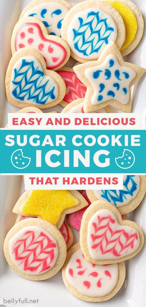 Hard Cookie Icing Recipe, Hard Drying Cookie Icing, Christmas Cookie Icing That Hardens, Easy Sugar Cookie Icing That Hardens, Christmas Cookie Frosting Recipes Easy, Christmas Cookies Icing Recipe, Easy Christmas Cookie Frosting, Shortbread Cookie Icing Recipe, Best Icing For Cookies