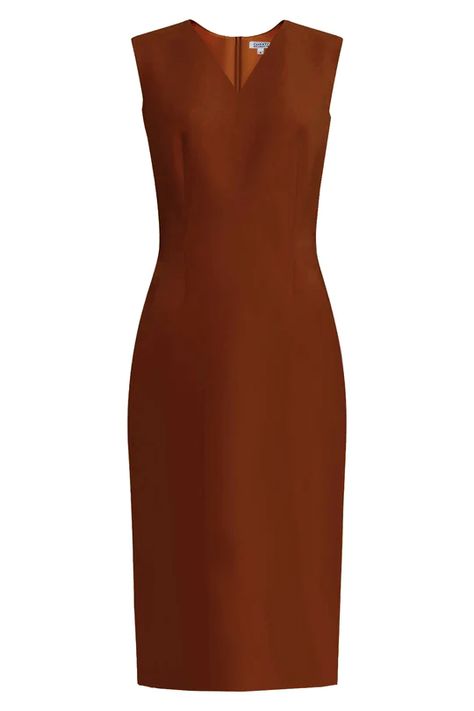 Kateri V-Neck Brown Sheath Dress – Caeli Couture Brown Sheath Dress, Work Dresses Summer, Light Coral Dress, Cocomelon Toys, Sheath Dress Outfit, Lilac Dresses, Dresses Lilac, High Neck Long Dress, Night High