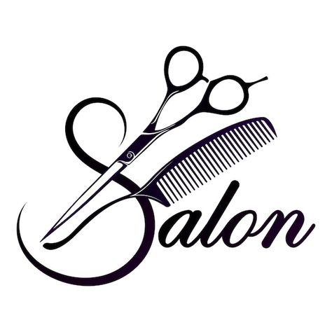 Scissors and comb stylist silhouette des... | Premium Vector #Freepik #vector #hair #women-hairdresser #hairdressing-salon #hairdresser