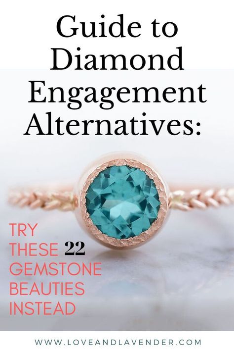 Searching for a gorgeous engagement ring alternative to the diamond? We've found 22 stunning gemstone options to inspire you! #engagementring Engagement Rings Without Diamonds, Engagement Rings Under 1000, Non Diamond Engagement Rings, Different Engagement Rings, Engagement Ring Alternative, Rings With Meaning, Nontraditional Engagement Rings, Diamond Alternative Engagement Ring, Gorgeous Wedding Rings