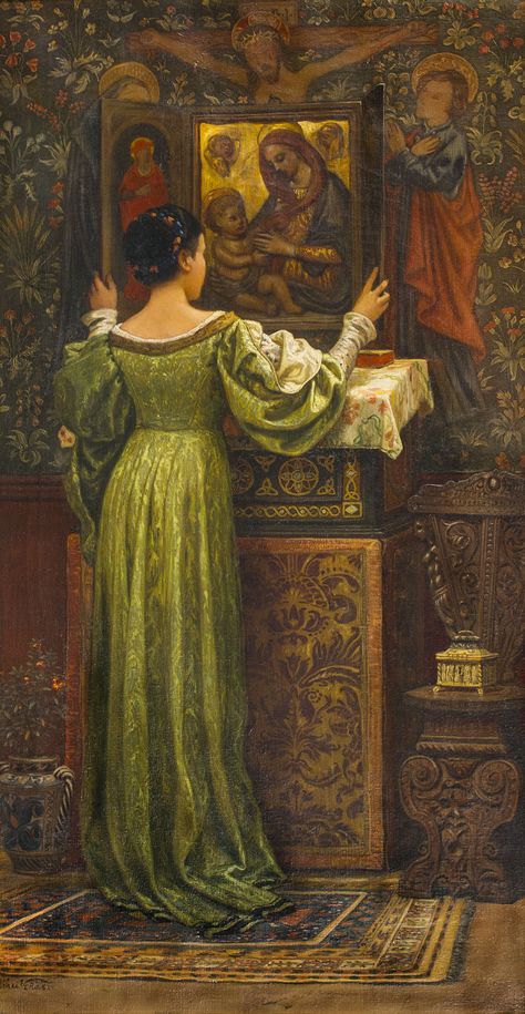 Pre Raphaelite Art, 4 September, Catholic Images, Religious Images, Pre Raphaelite, A4 Poster, Catholic Art, Romantic Art, Sacred Art