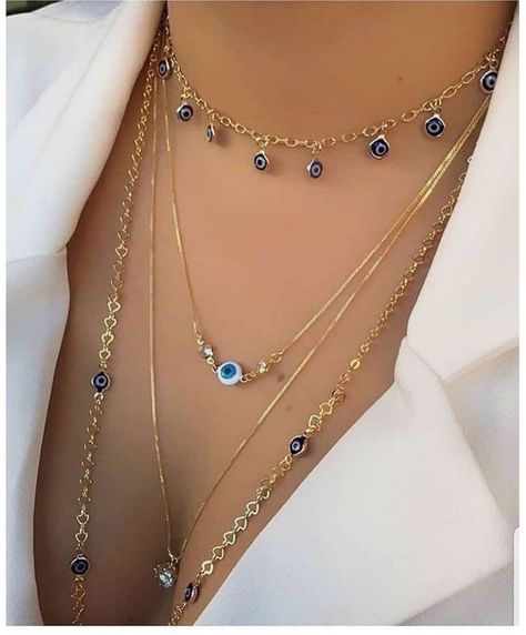 Arabic Jewelry Necklaces, Turkish Accessories, Yellow Diamond Necklace, Arabic Jewelry, Pretty Jewelry Necklaces, Evil Eyes, Diamond Necklaces, Jewelry Accessories Ideas, Turkish Jewelry