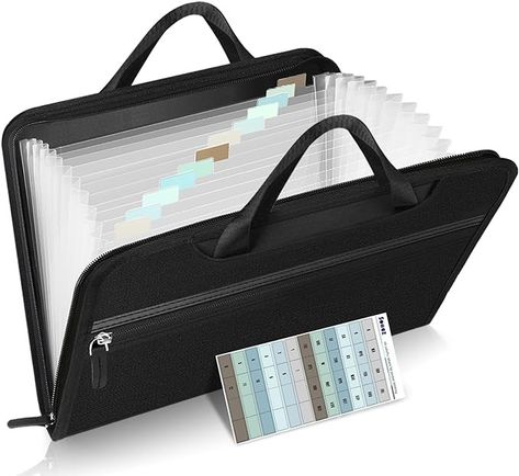 Amazon.com : Sooez Heavy Duty Accordion File Organizer with Hidden Handle, Portable 12 Pockets Expanding File Folders, Cloth Monthly Bills Receipt Organizer for Letter/A4, School Classroom Home & Office Supplies : Office Products Hidden Handle, Office Room Design, Home Office Supplies, Receipt Organization, Monthly Bills, File Organizer, File Organiser, File Folders, Office Room