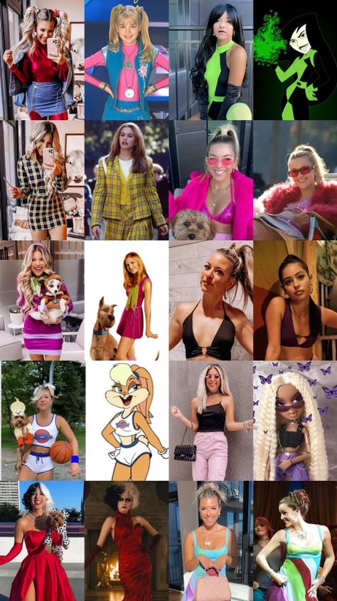 Squad Costumes Halloween, Interesting Halloween Costumes For Women, 2000s Halloween Costumes Women, Black Romper Costume Ideas, Y2k Movie Costume, Girlboss Halloween Costume, Cute Womens Costumes, Y2k Costume Party, Iconic Halloween Costumes 2023