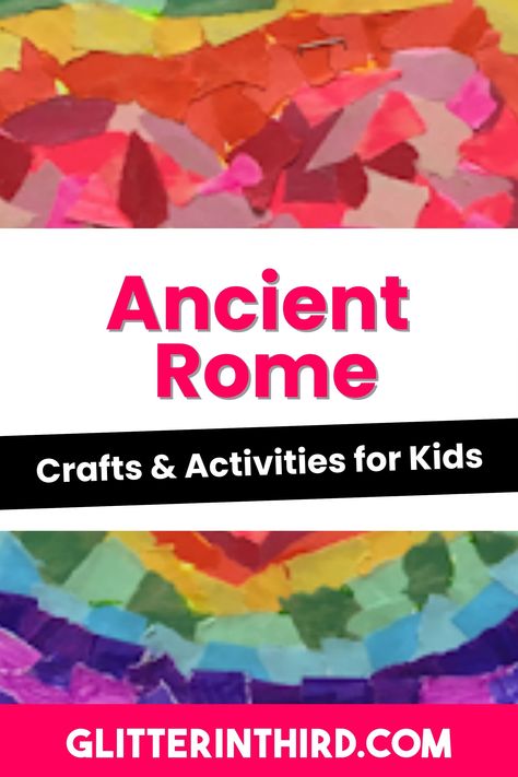 Ancient Rome is a fun and engaging lesson for students. Not only that, but you can incorporate STEM education into your lesson plans. As you teach ancient civilizations you can incorporate ancient Rome projects to make your lessons about the aqueducts, mosaics, and Roman forum more interactive. Learn ancient Rome activities and crafts for kids that you can use in your classroom. Ancient Rome Art Projects For Kids, Roman Crafts For Kids, Italy Crafts For Kids, Ancient Rome Activities, Elementary Classroom Activities, Ancient Greece Crafts, Ancient Rome Activity, Roman Mosaic Art, Ancient Rome Projects