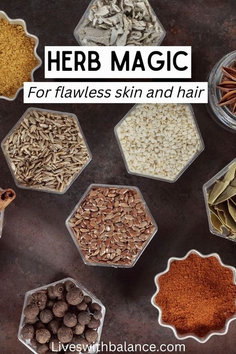 Herbs For Beauty Witchcraft, Herbs For Hair Health, Basil Skin Benefits, Herbs For Skin Health, Best Herbs For Skin, Herbs For Anti Aging, Herbs For Healthy Skin, Herbs For Skincare, Natural Herbs Medicine