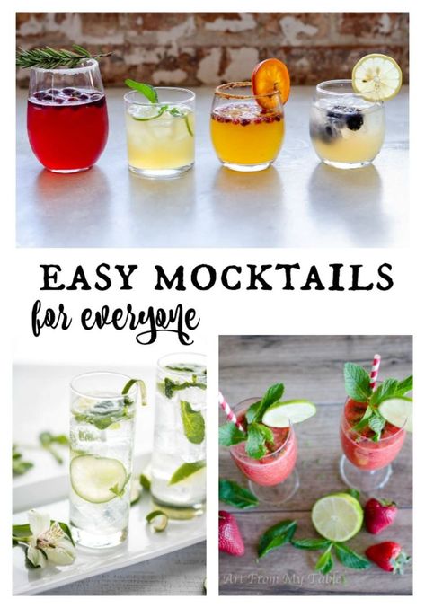 You don't have to miss out on all the fun just because you're not drinking! Check out these amazing and refreshing Easy Mocktails that everyone will love! #artfrommytable #mocktails #virgindrinks Cocktails Ideas, Easy Mocktails, Easy Mocktail Recipes, Mocktail Drinks, Tart Cherry Juice, Mocktail Recipes, Boozy Brunch, Easy Cocktail, Popular Food