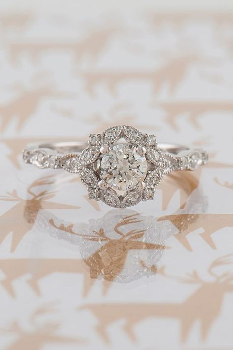 Low Profile Engagement Rings, Tiffany Engagement Ring, Rings Sapphire, Popular Engagement Rings, Engagement Rings Vintage Halo, Antique Engagement Ring, Diamond Engagement Rings Vintage, Dream Engagement Rings, Antique Engagement