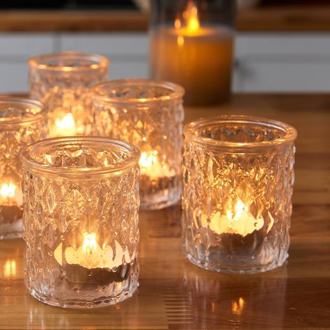 PRICES MAY VARY. ❤The measures of glass votive candle holders is 2.1"D x 2.6ʺH approximately, suitable for regular votive candles, flameless LED or wax tea light which diameter less than 1.8" (Candles not included). ❤Vintage Appearance Design - Exquisite retro relief design compared with the traditional modeling, more highlights the candlestick years of historical sense and fashion. Add a romantic touch to any table setting by reflecting light from candles. ❤Material - Made of high quality glass Reading Cart, Candle On Table, Wedding Reception Candles, Tea Light Candle Holders, Relief Design, Glass Votive Candle Holders, Candleholder Centerpieces, Fall Reading, Reflecting Light