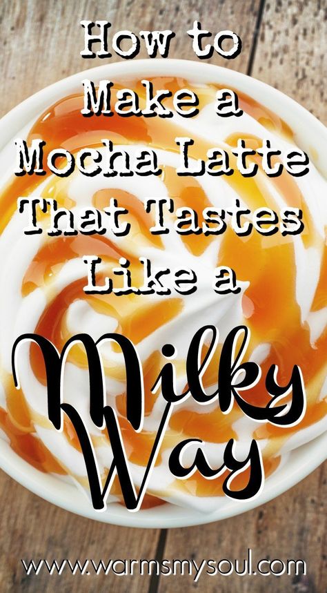 How to Make a Mocha Latte That Tastes Like a Milky Way.  This delicious coffee recipe for making a mocha latte is super easy.  #MochaLatte #Coffee #Coffeerecipes Flavored Latte Recipes, Easy Latte Recipe, Mocha Latte Recipe, Coffee Recipes Hot, Homemade Latte, Fancy Coffee Drinks, Cappuccino Recipe, Nespresso Recipes, Espresso Recipes