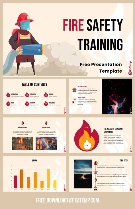 Fire Safety Training PPT Presentation Template - Free PowerPoint Templates, Google Slides, Figma Deck And Resume Fire Template, Fire Safety Free, Fire Safety Training, Best Presentation Templates, Presentation Slides Design, Free Powerpoint Templates, Powerpoint Slide Designs, Poster Presentation Template, Slides Design