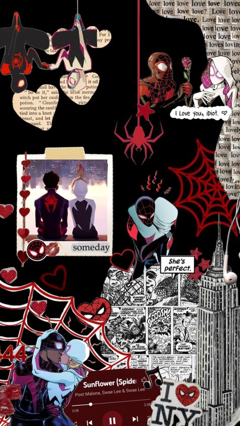 #spiderman #spidermanacrossthespiderverse #milesmorales #gwenstacy #milesmoralesismybf Dr Mundo, Spiderman And Spider Gwen, Marvel Phone Wallpaper, Doflamingo Wallpaper, Whatsapp Wallpapers Hd, Image Spiderman, Spiderman Theme, Spiderman Drawing, Spiderman Art Sketch