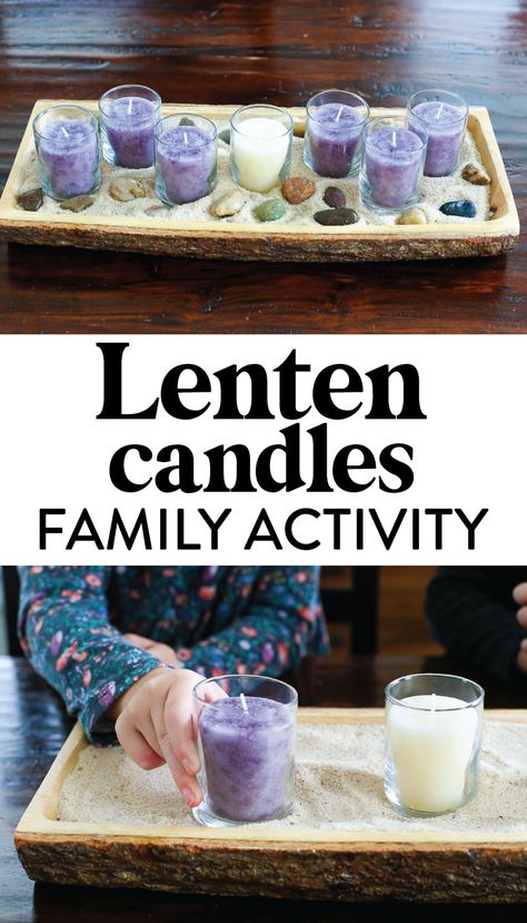 Lenten Candles, Lent Candles, Lent Activities For Kids, Lent Decor, Lent Traditions, Lent Decorations, Lent Kids, Lent Activities, Lenten Activities