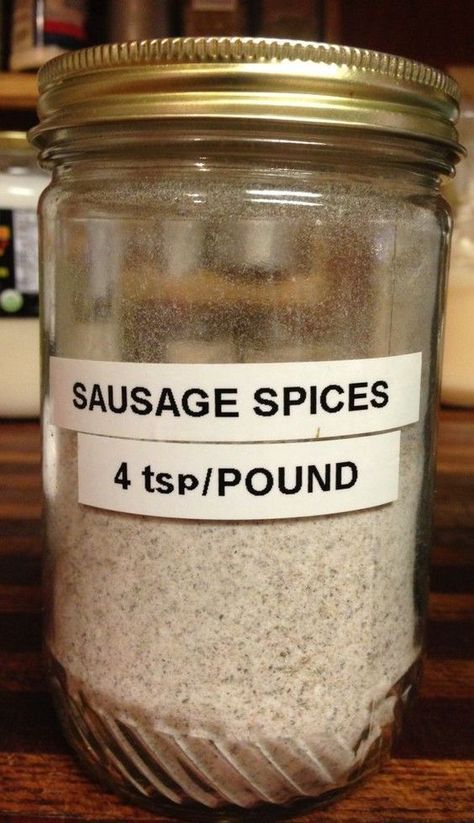 We ate so much sausage, I labeled a jar just for the spices! Breakfast Sausage Seasoning, Sausage Spices, Homemade Breakfast Sausage, Homemade Sausage Recipes, Homemade Dry Mixes, Sausage Seasoning, Breakfast Sausage Recipes, Homemade Spice Mix, Spice Mix Recipes