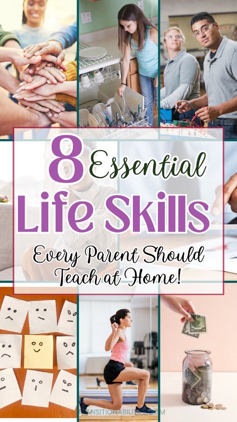 Want to prepare your child for success? These 8 essential life skills are the building blocks every parent should teach at home to help kids grow into independent adults. Save this pin to guide your child's learning and development at home. Life Skills To Teach Your Kids, Life Skills For Kids By Age, Kids Life Skills, Life Skills For Kids, School Transition, Life Skills Lessons, Life Skills Classroom, Teaching Life Skills, Living Skills