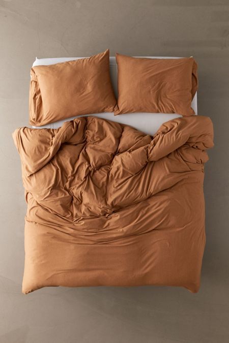 T-Shirt Jersey Duvet Cover Urban Outfitters Bedding, Queen Bed Dimensions, Duvet Covers Urban Outfitters, Rose Taupe, Orange Bedding, Bedding Duvet, Dekorasi Kamar Tidur, Bed Dimensions, Duvet Bedding