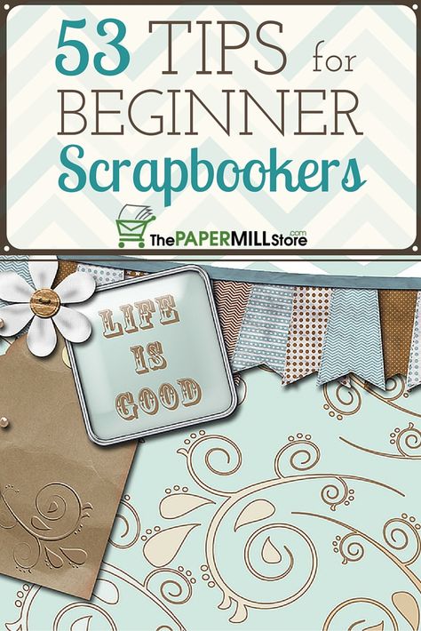 If you’re thinking about getting into the scrapbooking game, don’t let beginners’ nerves stop you!   Get started with 53 of the best tips for new scrapbookers. Here they are: Scrapbooking 101, Beginner Scrapbooking, Scrapbook Planner, Paper Blog, Paper Mill, Scrapbook Book, Scrapbooking Techniques, Scrapbooking Photo, Fun Craft