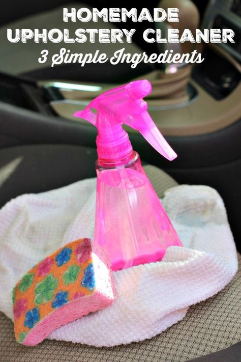 Is your couch or car upholstery in need of a little TLC? This homemade upholstery cleaner will remove stains and help sterilize the area too! Homemade Upholstery Cleaner, Diy Upholstery Cleaner, Homemade Toilet Cleaner, Diy Upholstery, Clean Baking Pans, Cleaning Painted Walls, Furniture Cleaner, Cleaner Recipes, Deep Cleaning Tips