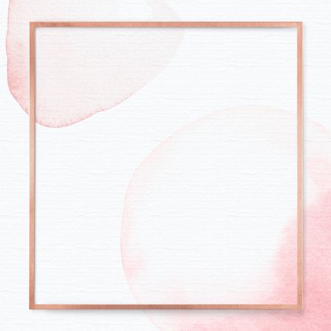 Digital Frames And Borders, Instagram Post Background, Black And Gold Background, Pink And Gold Background, Box Background, Background Square, Square Background, Watercolor Border, Cool Pictures For Wallpaper