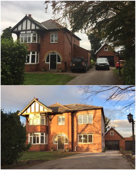 brick double storey side extension on 1930s house Double Story Side Extension, Double Storey Side Extension Ideas, Double Storey Side Extension, Side Extension Ideas, 1930s House Extension, Brick Extension, Dream Flat, Extension Plans, Garden Room Extensions