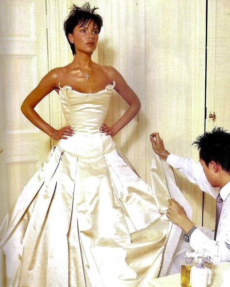 Victoria Beckham Wedding Dress, Victoria Beckham Wedding, Beckham Wedding, Vivienne Westwood Wedding Dress, Vivienne Westwood Wedding, Custom Bridal Dress, Napa Wedding, Pretty Wedding Dresses, Vintage Bride