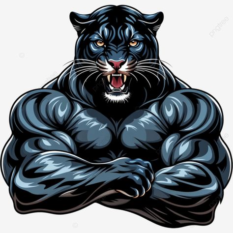 Macan Kumbang, Panther Logo, Gym Art, Element Design, Transparent Image, Graphic Design Portfolio, Png Transparent, Free Png, Png Image