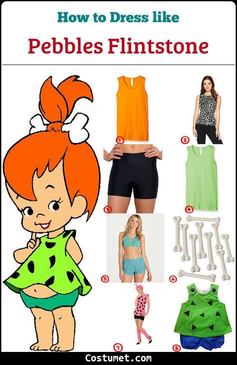 Pebbles Flintstone Costume Woman, Pebbles Halloween Costume For Women, Fred Wilma Pebbles Costume, Diy Pebbles Costume Woman, Wilma And Pebbles Costume, Pebbles Costume Women, The Flintstones Costumes, Diy Flintstones Costumes, Pebbles Costume Toddler