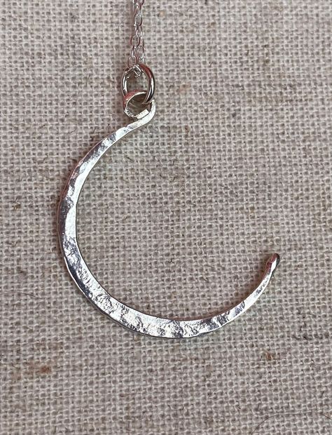 Celestial Goddess, Crescent Moon Pendant, Moon Pendant Necklace, Crescent Moon Necklace, Moon Pendant, Moon Necklace, Recycled Sterling Silver, Sterling Silver Chain, Crescent Moon