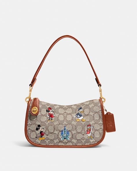 Coach Swinger Bag, Coach Swinger, Friends Embroidery, Coach Rogue, Coach Disney, World Of Disney, Disney Bag, Hobo Bags, Brown Shoulder Bag