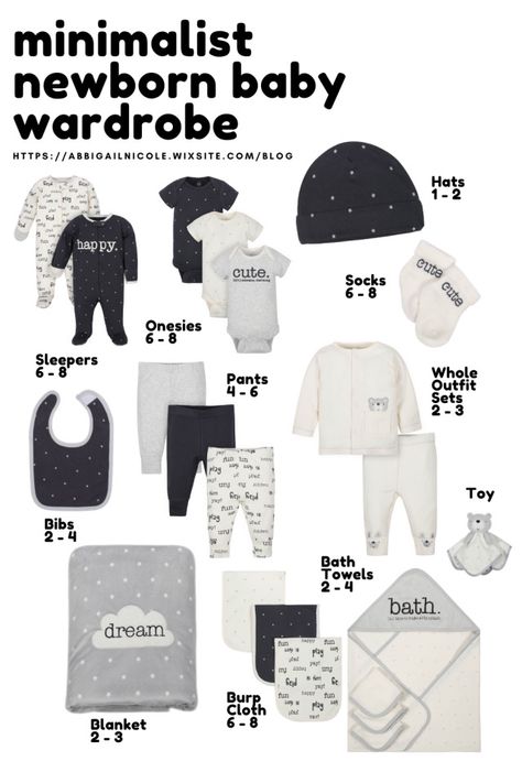 Newborn Clothes Checklist, Minimalist Baby Clothes, Baby Hospital Bag, Baby Wardrobe, Perfect Capsule Wardrobe, Baby Routine, Baby Essentials Newborn, Newborn Mom, Newborn Baby Tips