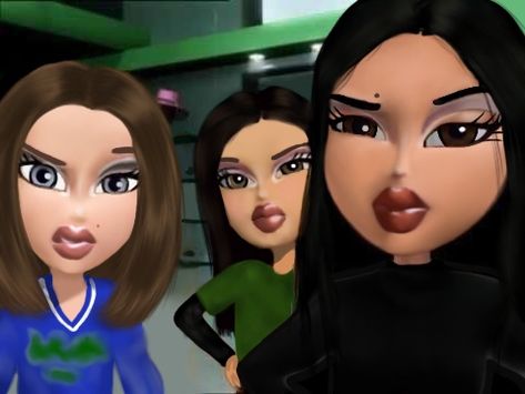 Bratz Dolls Aesthetic Trio, Bratz Trio Pfp, Bratz 3 Girl, Bratz Group Picture, Bratz Trio, Bratz Wallpaper Laptop, Iconic Trios Female, 3 Bffs, Las Bratz