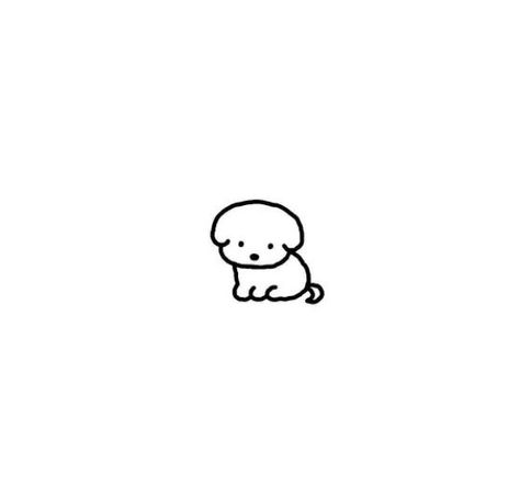 Cute Simple Puppy Drawing, Simple Pet Drawings, Small Animal Drawings Easy, Mini Animals Drawing, Simple Puppy Tattoo, Doodle Of Dog, Cute Simple Dog Drawings, Cute Drawings Cat Easy, Cute Dog Doodles Simple