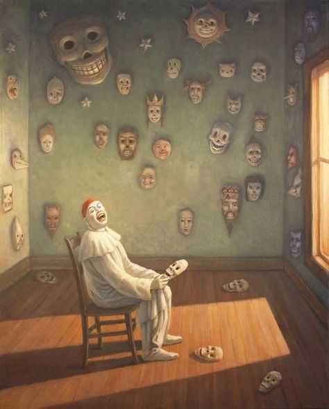 Mark Bryan, Arte Peculiar, A Clown, Scary Art, Creepy Art, Pop Surrealism, 판타지 아트, Weird Art, Memento Mori