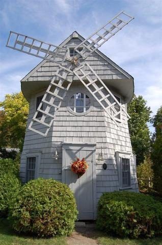 With a smart strategy, painting pillows, curtains, and even upholstery can yield beautiful results. Windmill Aesthetic, Vertical Windmill, Windmill House, Cape Cod Cottage, Tiny House Village, Old Windmills, Dutch House, Dutch Windmills, Cottage Style Homes