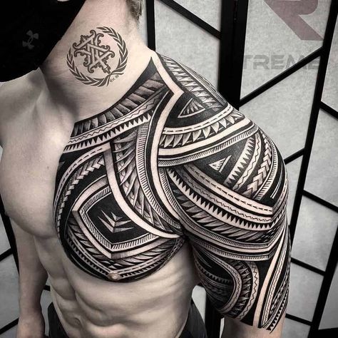 Tribal Half Sleeve Tattoo Polynesian Tattoo Sleeve, Tattoo Bras Homme, Tato Maori, Tato Suku, Shoulder Sleeve Tattoos, Sleeve Tattoo Designs, Cool Half Sleeve Tattoos, Pola Tato, Maori Tattoo Designs