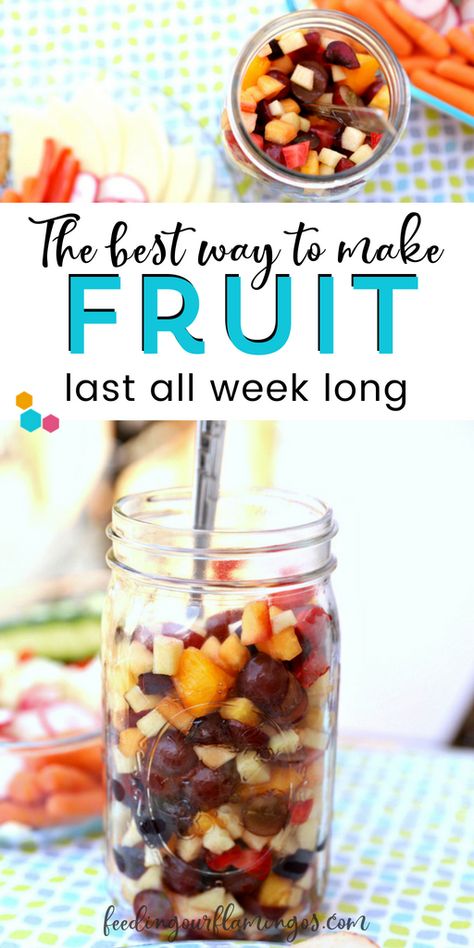 Few things in life are better than having healthy food ready when you need it most. That’s why fruit salad in a jar is so genius. Keep a jar of fruit salad in the fridge at all times and your family will have no option but to eat it! Fruit Salad In A Jar Recipes, Fruit Salad Mason Jar Recipe, Fruit Salad That Keeps, How To Keep Fruit Salad Fresh, Fruit In A Jar, Fruit Salad Jar, Fruit Jars Mason, Salad In Jars, Mason Jar Fruit Salad