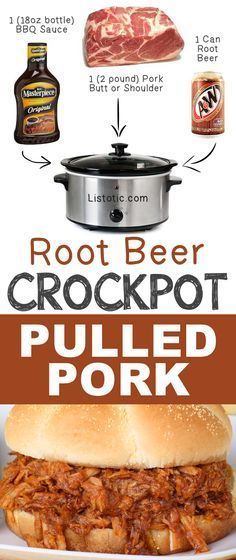 12 Mind-Blowing Ways To Cook Meat In Your Crockpot Root Beer Pulled Pork, Rootbeer Pulled Pork, Beer Pulled Pork, Cook Meat, Crockpot Pulled Pork, Pulled Pork Recipes, Crockpot Pork, Crockpot Dishes, Bbq Pulled Pork