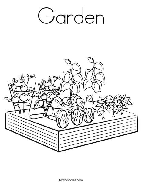 Garden Coloring Page - Twisty Noodle Seed Swap, 4h Ideas, Vegetable Coloring Pages, Army Crafts, Garden Unit, Forest Coloring Book, Farm Coloring Pages, Preschool Garden, Welcome Images